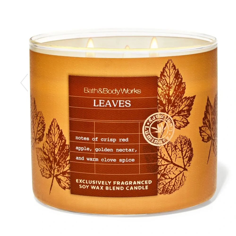 Bath & Body Works Leaves 3-Wick Candle